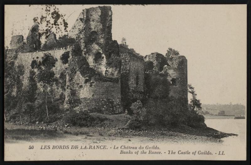 Archive départementale des Côtes d'Armor, photographie du château dans la végétation.